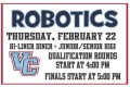 Robotics Open House Scrimmage At VCHS Feb 22