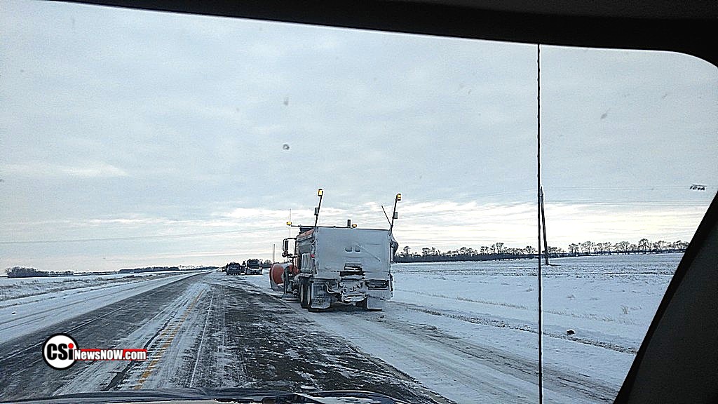 Headon crash on Hwy 281 near Edgeley