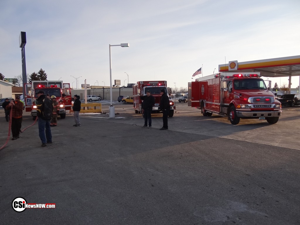 Semi Trailer Brake Fire at Super Pumper 281 S     CSi Photo