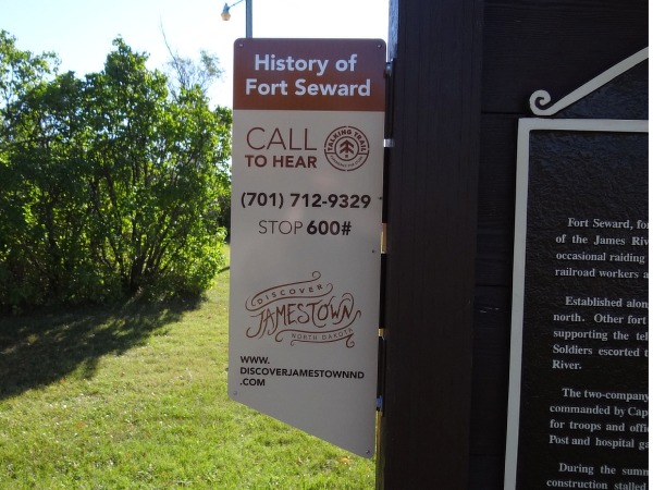 "Talking Trail" sign at Fort Seward - CSi photo