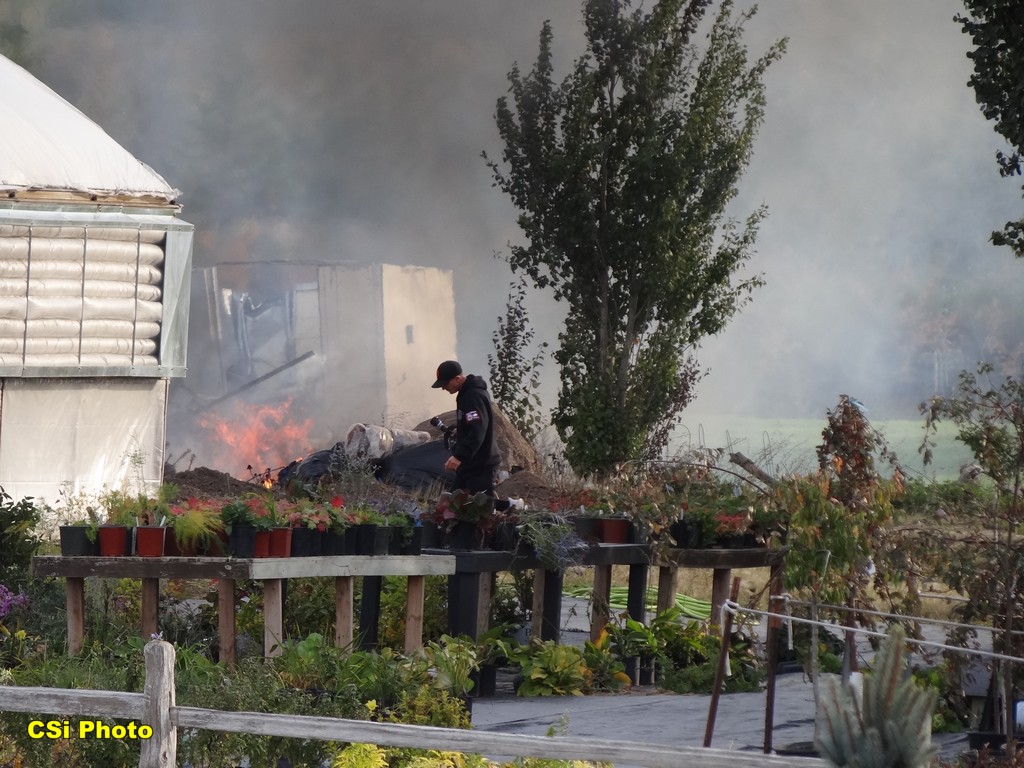 Fire behind Garden District, Business Loop East Sunday   CSi photo