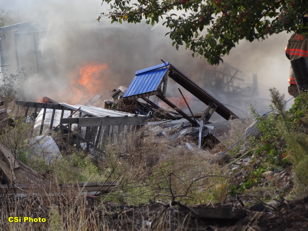 Fire behind Garden District, Business Loop East Sunday   CSi photo