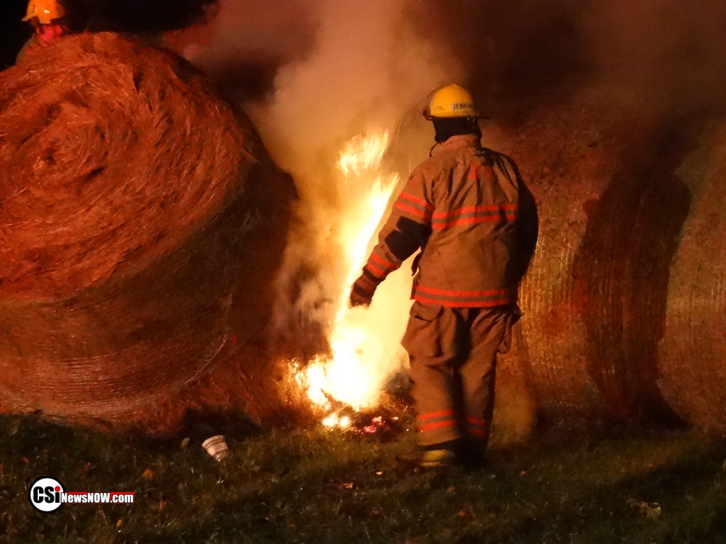Hay Bale Fire and Crash   CSi Photo
