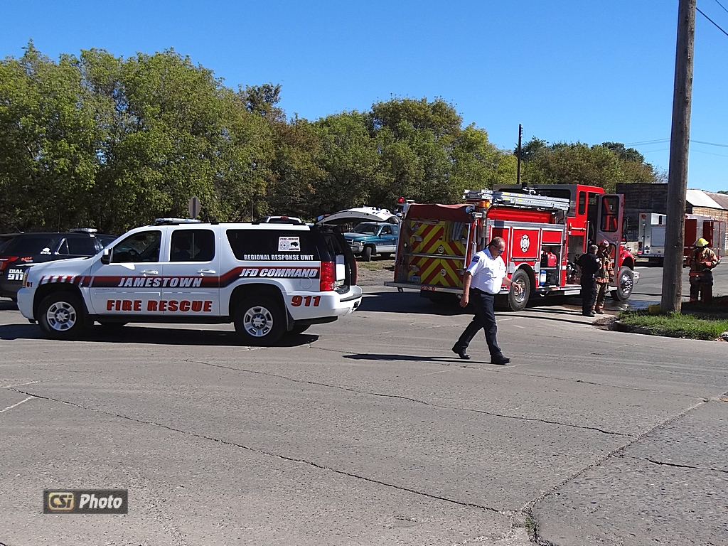 Fire call at Orphan Train location, at the former C.H. Carpenter building  CSi photo