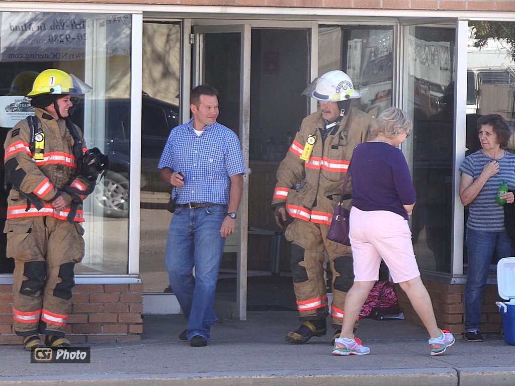Fire call at Orphan Train location, at the former C.H. Carpenter building  CSi photo