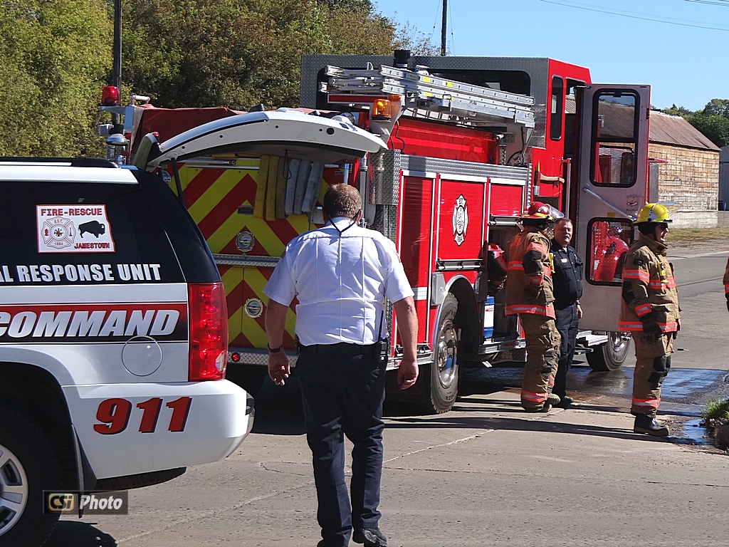 Fire call at Orphan Train location, at the former C.H. Carpenter building  CSi photo