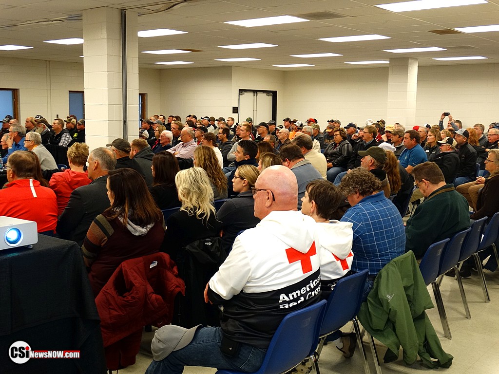 Regional producers at Jamestown flood impact meeting Oct 21
