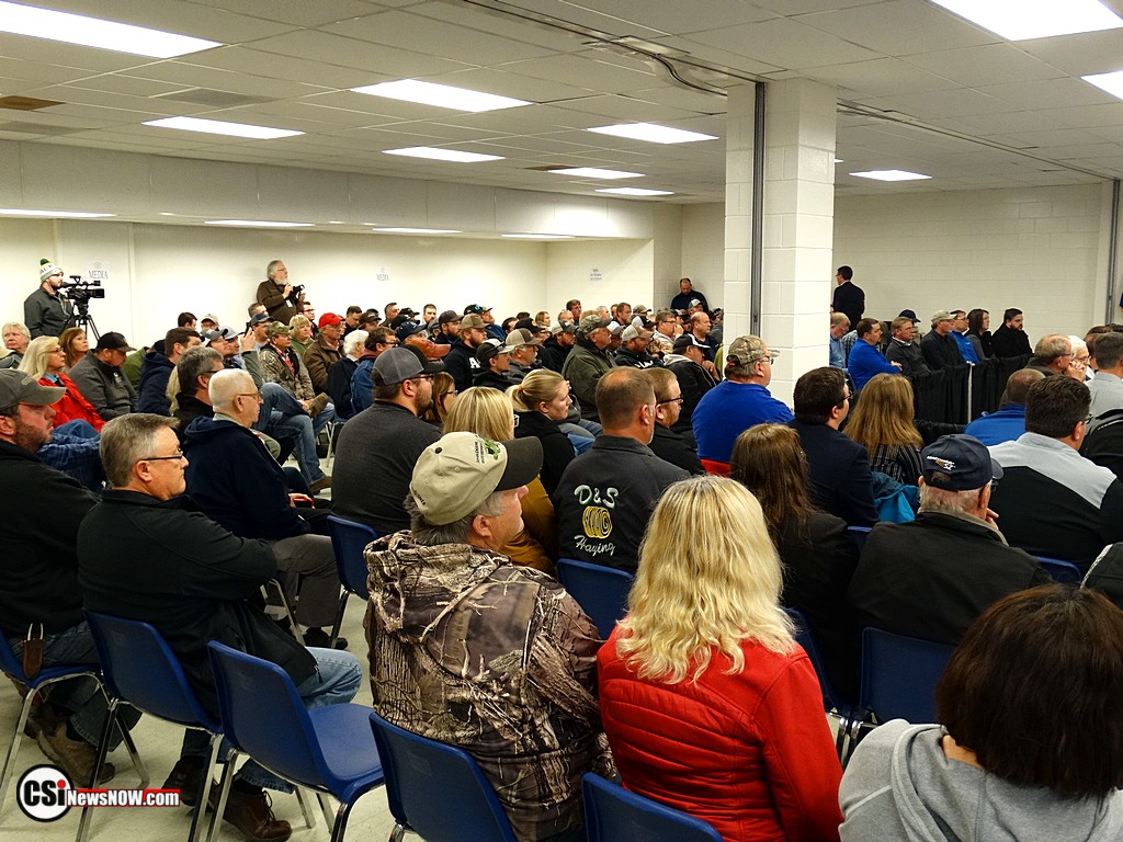 Regional producers at Jamestown flood impact meeting Oct 21
