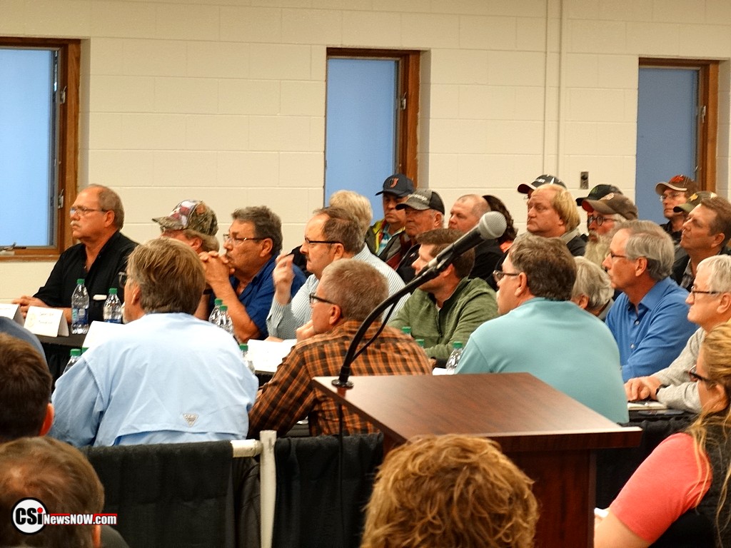 Regional producers at Jamestown flood impact meeting Oct 21