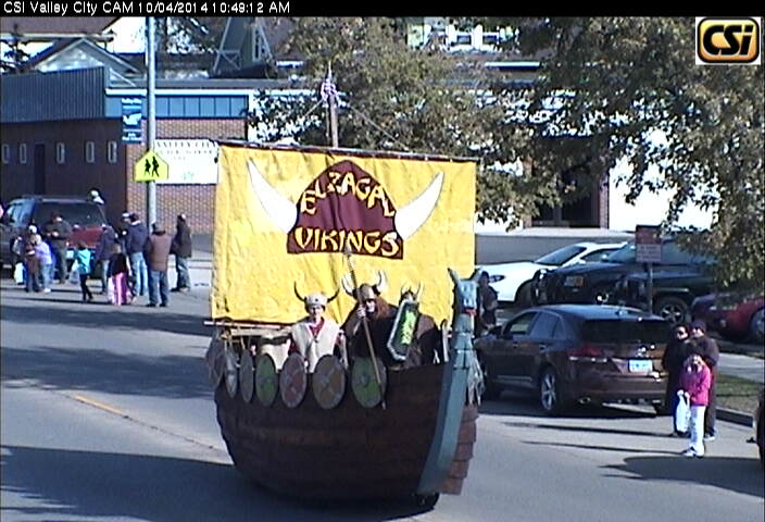 VCSU Vikings Homecoming Parade, views from CSi Downtown CAM  Oct 4, 2014
