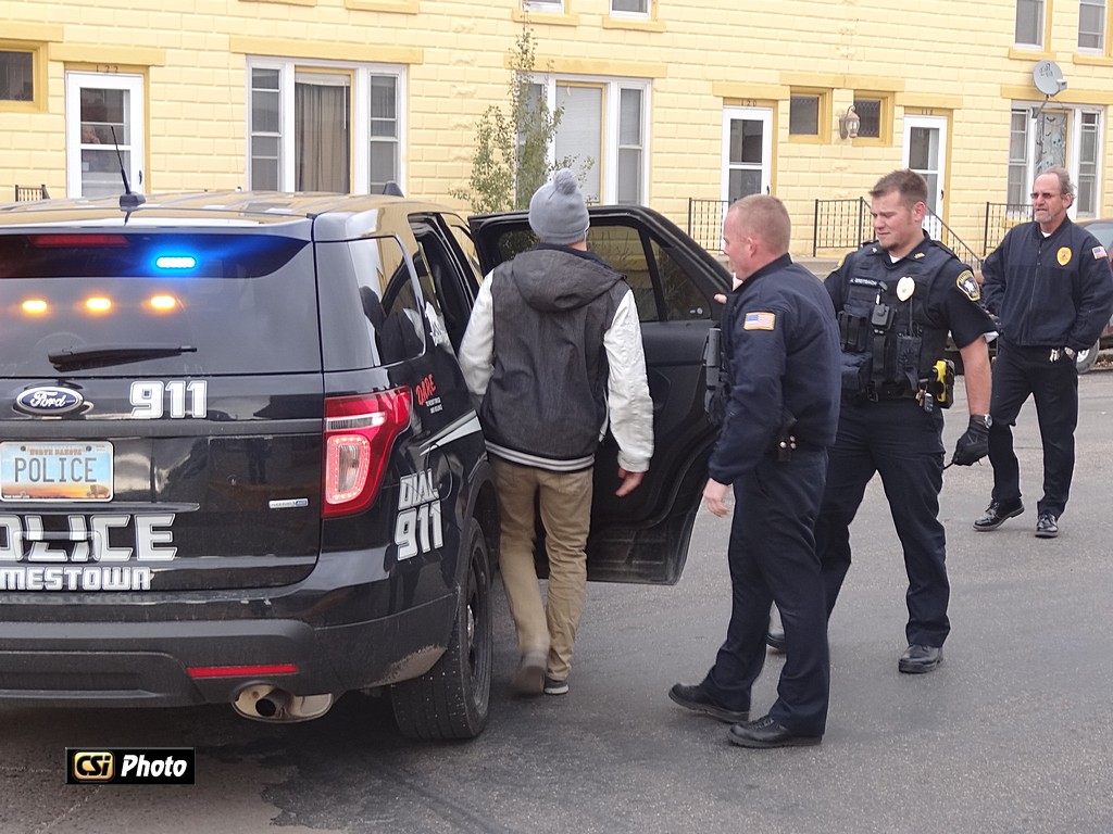 Jamestown Police remove climber from former Elks bldg - CSi Photos