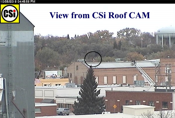 View from the CSi roof cam at Historic Franklin looking towards Elks bldg