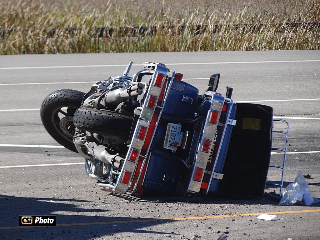 Motorcycle - Truck accident Hwy 52/281 N Jamestown, ND  CSi photo