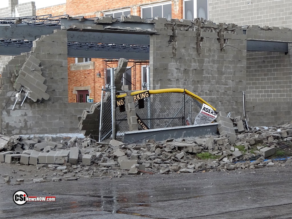 New block wall at Academy fell during wind
