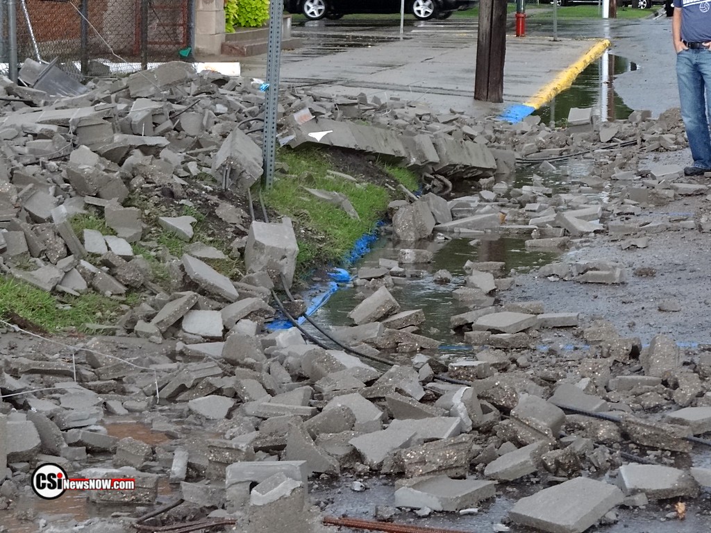 Academy addition blocks fell into street - CSi Photos