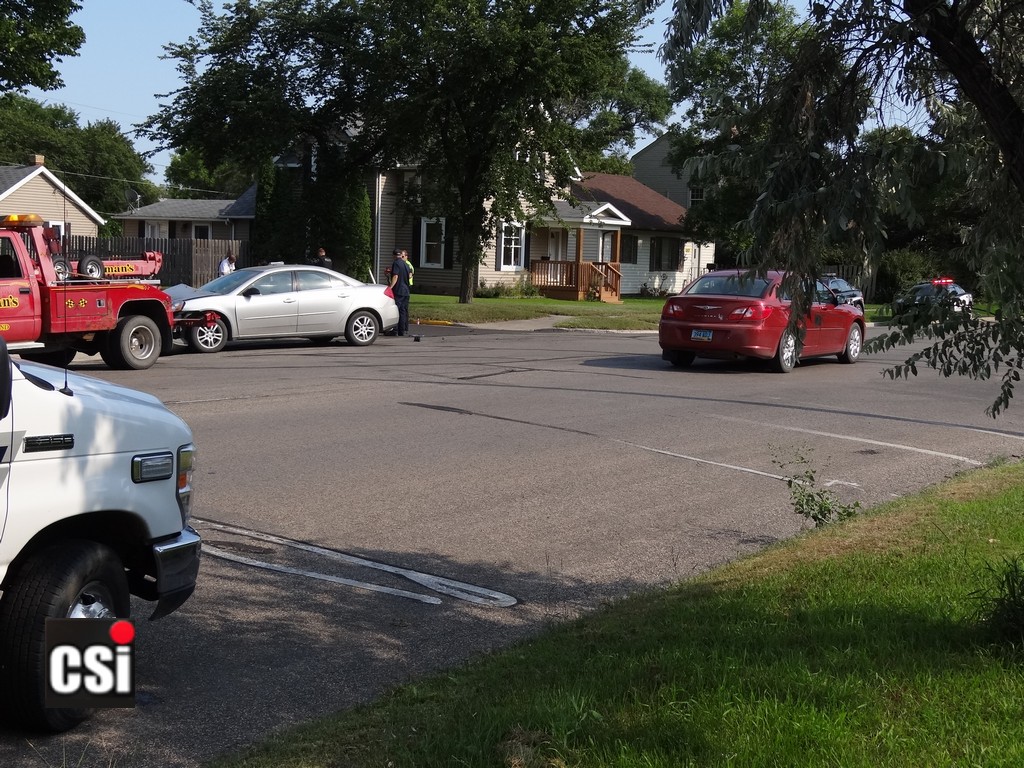 Two car crash 6th St & 4th Ave SE Jamestown Aug 9.  CSi Photo