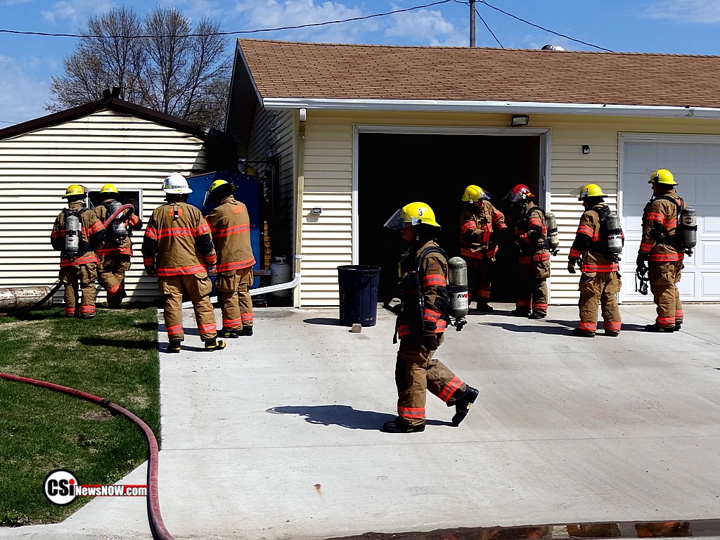 Shed Fire Sunday Afternoon in SW Jamestown    CSi Photo