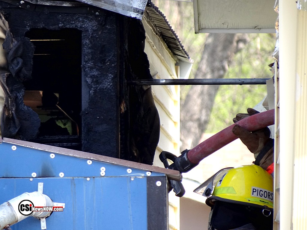 Shed Fire Sunday Afternoon in SW Jamestown    CSi Photo