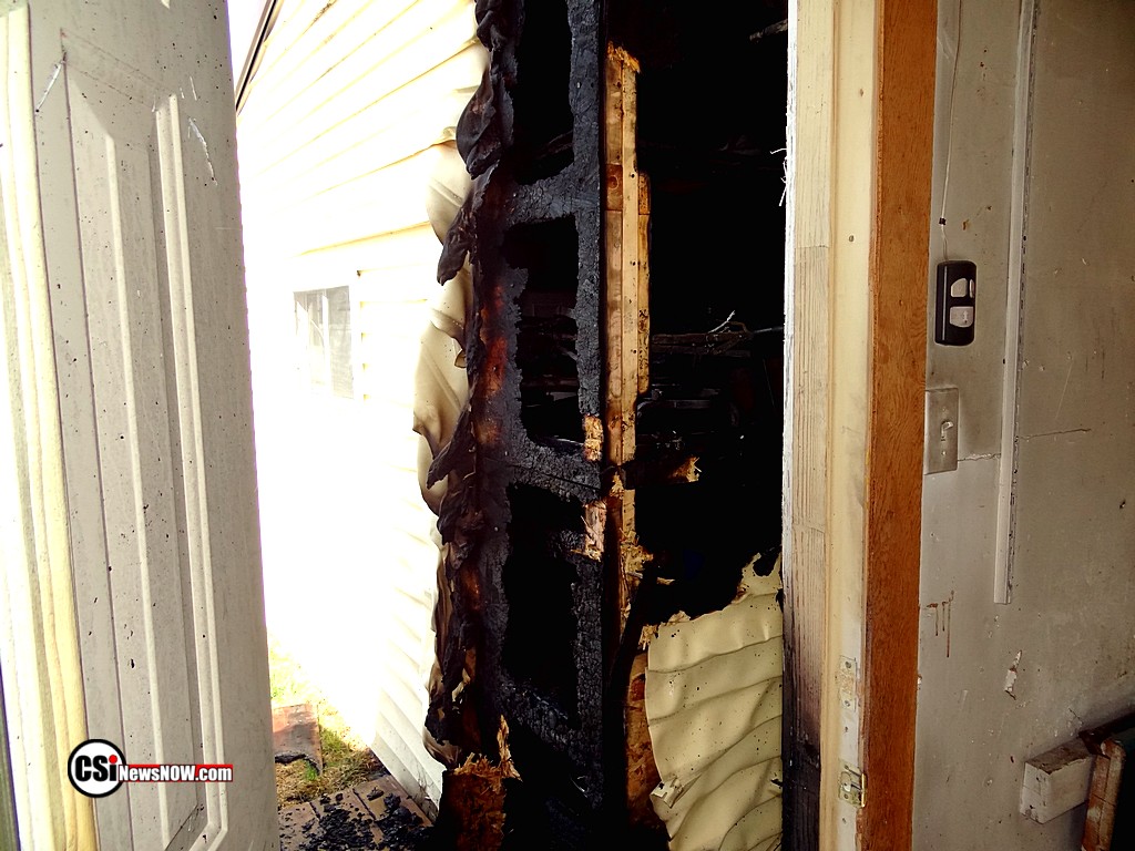 Shed Fire Sunday Afternoon in SW Jamestown    CSi Photo
