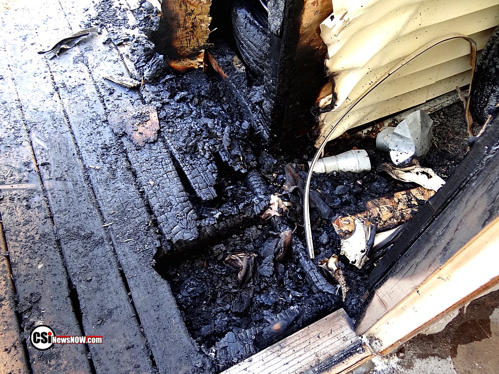 Shed Fire Sunday Afternoon in SW Jamestown    CSi Photo