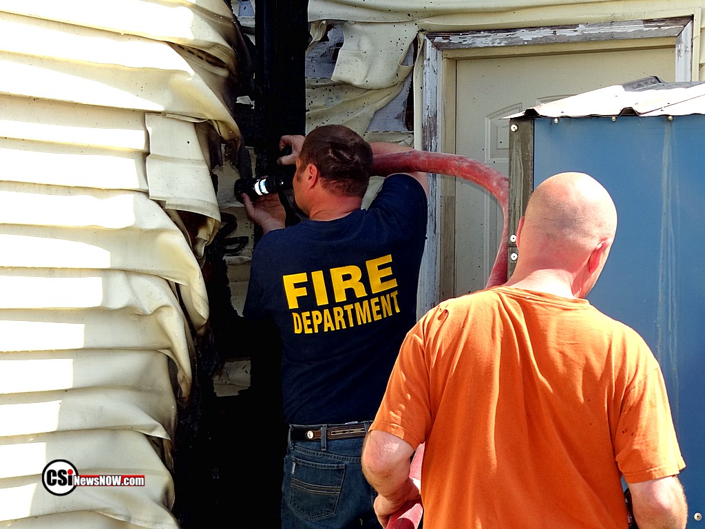 Shed Fire Sunday Afternoon in SW Jamestown    CSi Photo