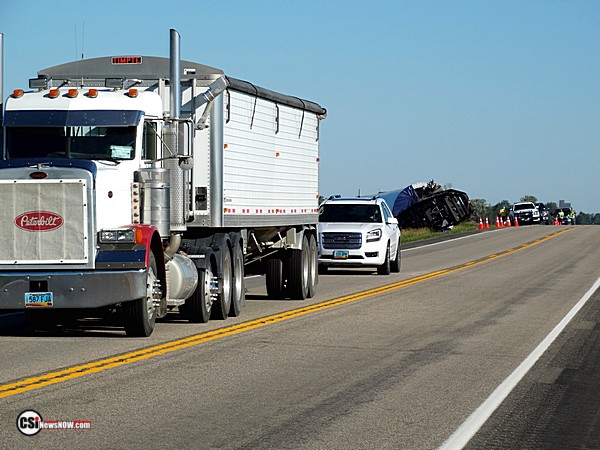 Wind Tower Trailer Crash South of Pingree    Csi Photos