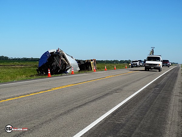Wind Tower Trailer Crash South of Pingree    Csi Photos