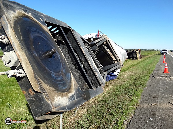 Wind Tower Trailer Crash South of Pingree    Csi Photos