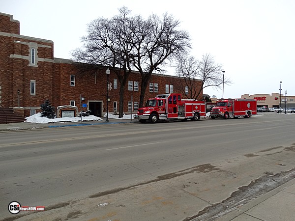 St John's Church report of smoke in basement      CSi photo.