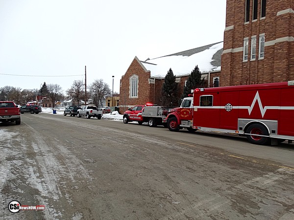 St John's Church report of smoke in basement      CSi photo.