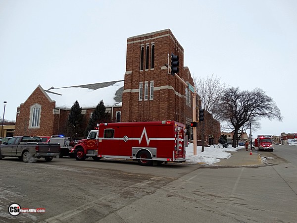 St John's Church report of smoke in basement      CSi photo.