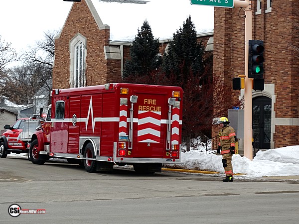 St John's Church report of smoke in basement      CSi photo.