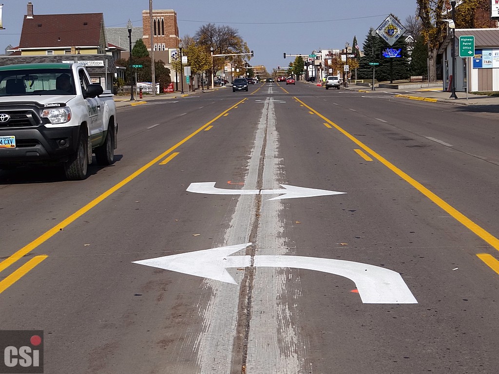 Road Diet 1st Ave S - Friday Oct 9 after cones removed - CSi Photos