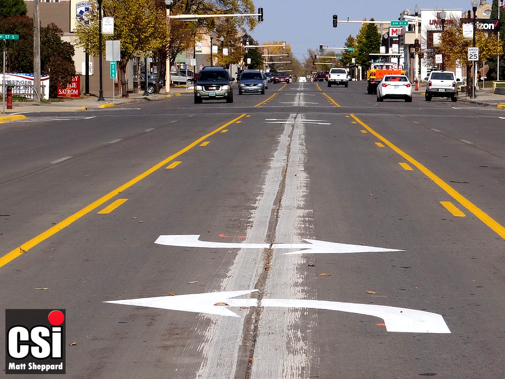 Road Diet 1st Ave S - Friday Oct 9 after cones removed - CSi Photos