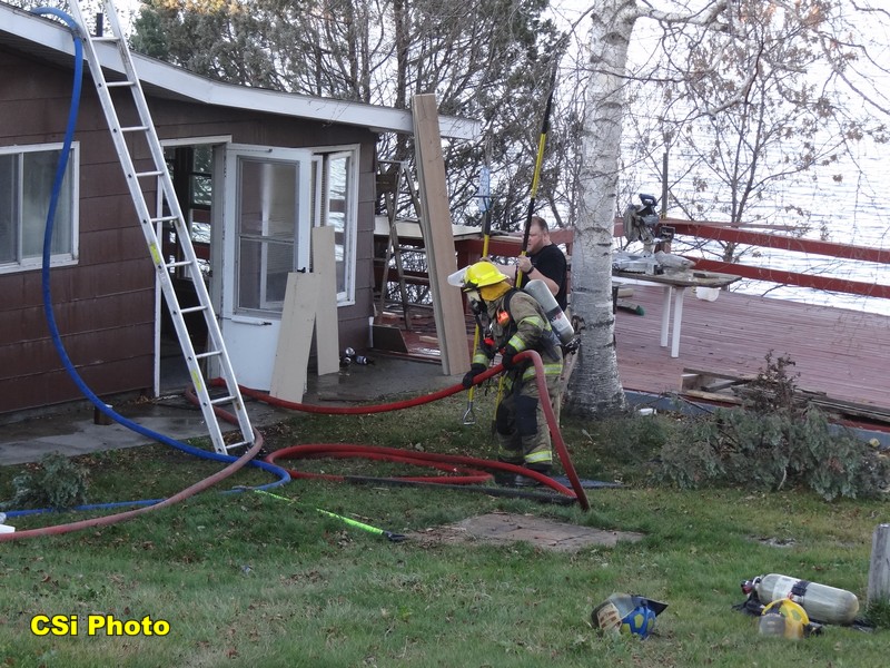 Spiritwood Lake cabin fire Nov 13, 2016 ... CSi photo