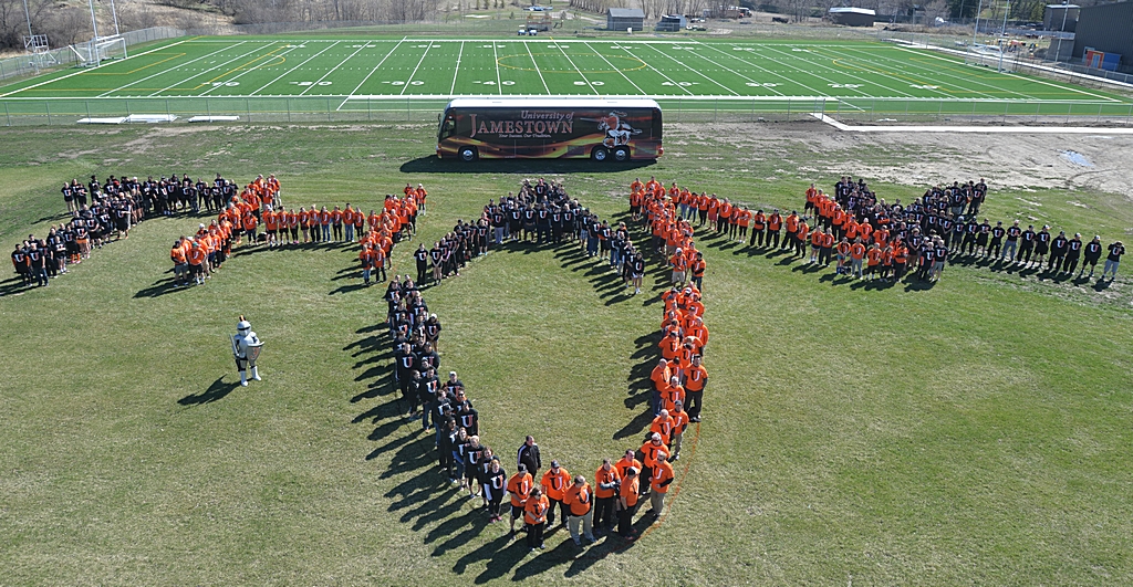UJ celebrates Newman Arena - photo courtesy University of Jamestown drone