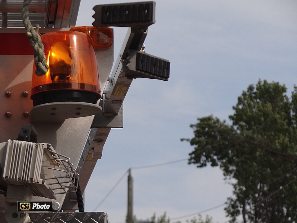 High Winds drop branch on 115,000 volt powerline    CSi photo