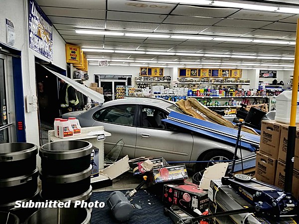 Car Crashes into Napa in SW Jamestown 