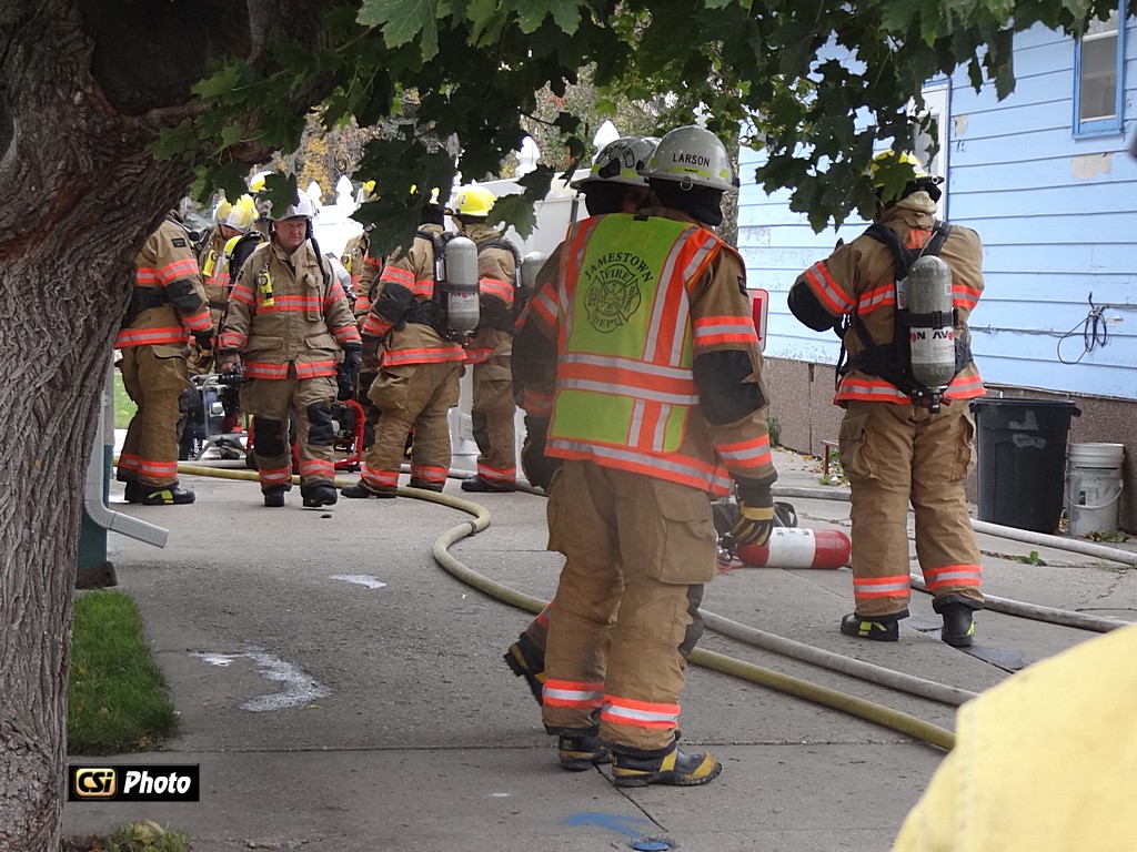 Fire call Oct 5, NW Jamestown - lots of smoke - CSi Photo