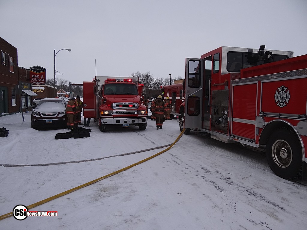 Fire at Lloyds Electronics downtown Jamestown Jan 9, 2017 CSi Photo