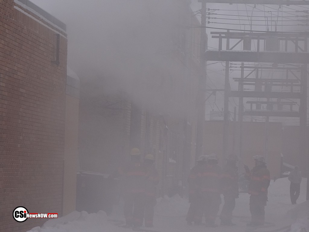 Fire at Lloyds Electronics downtown Jamestown Jan 9, 2017 CSi Photo