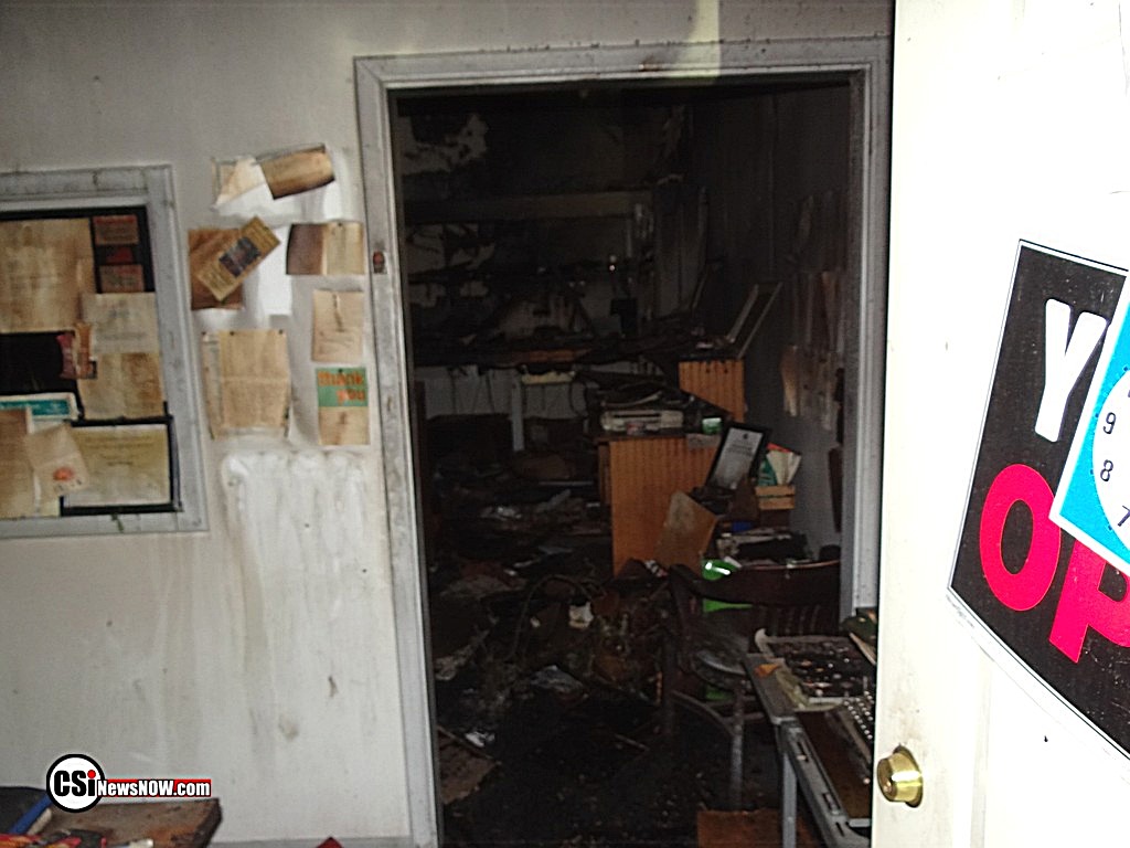 Fire at Lloyds Electronics -  inside pix Jan 10, 2017 CSi Photo