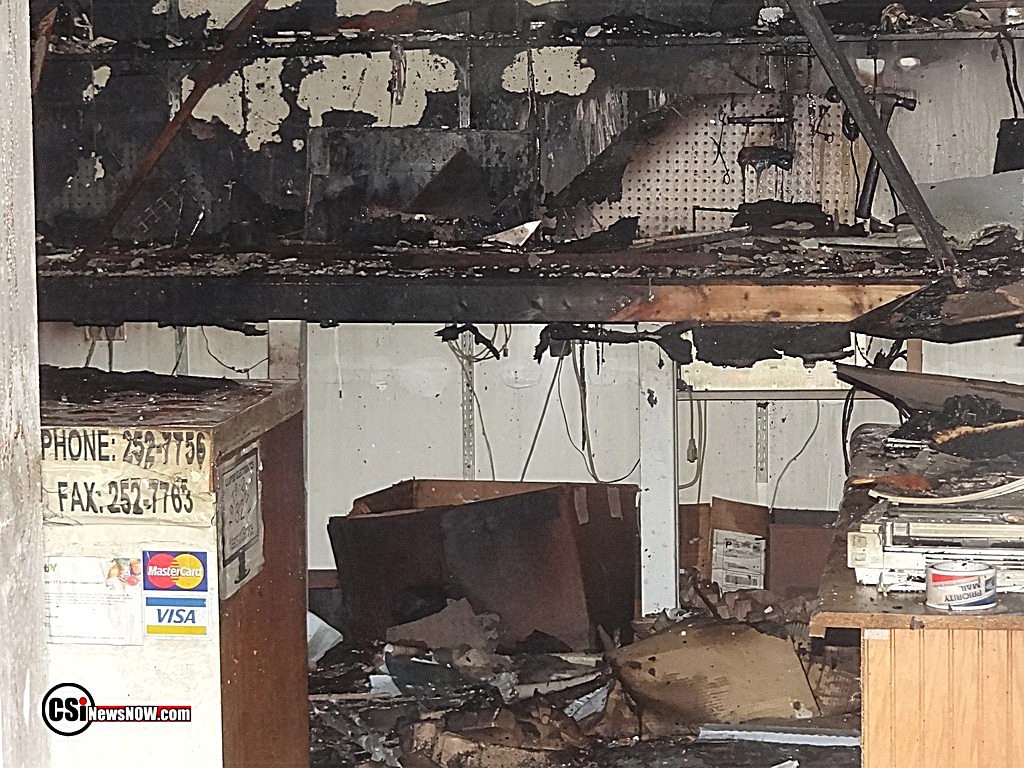 Fire at Lloyds Electronics -  inside pix Jan 10, 2017 CSi Photo