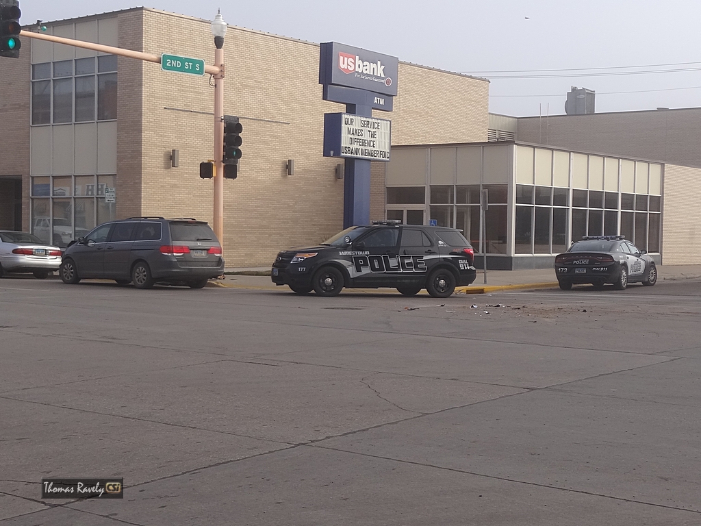 Traffic accident at the corner of  1st Ave S & 2nd street SE     CSi Photo.