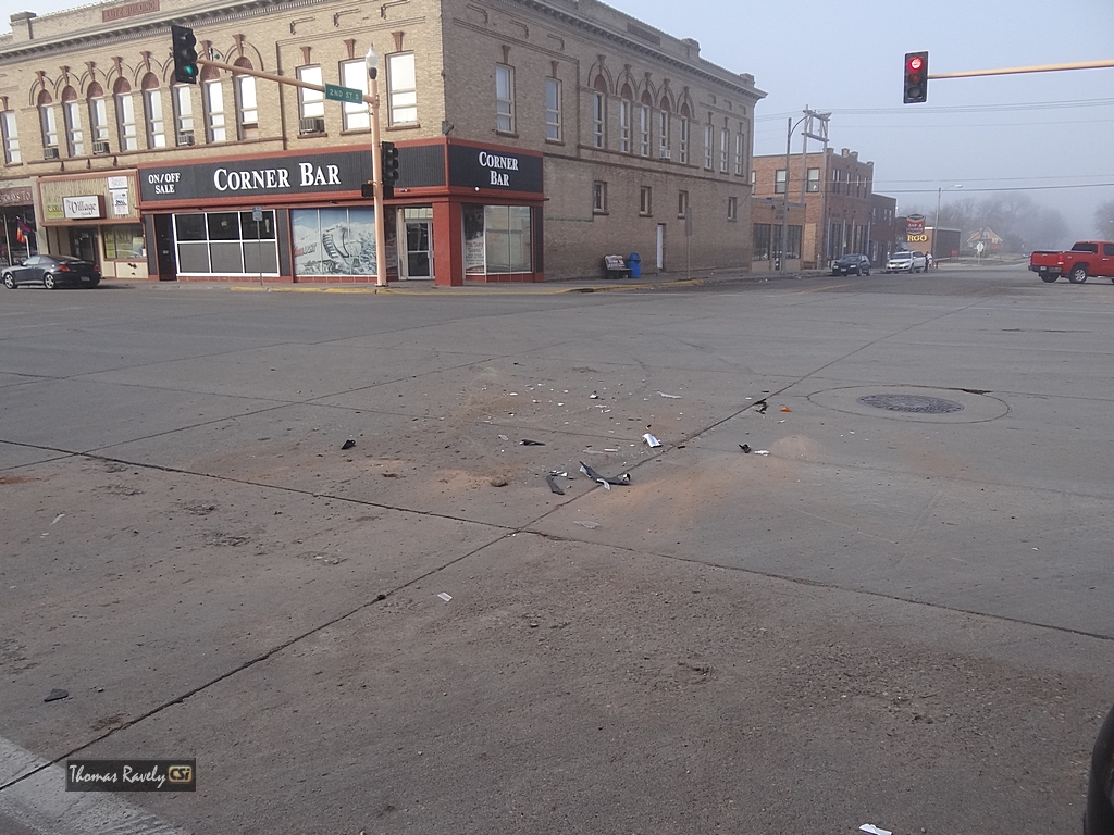 Traffic accident at the corner of  1st Ave S & 2nd street SE     CSi Photo.
