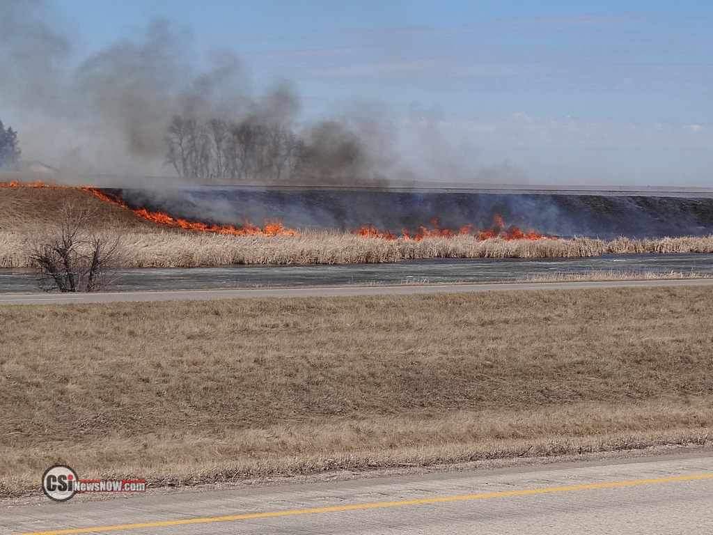 Grass Fire along I94 West  CSi Photo
