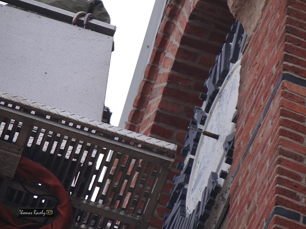 Historic 1883 Stutsman County Courthouse clock repair.  CSi Photos