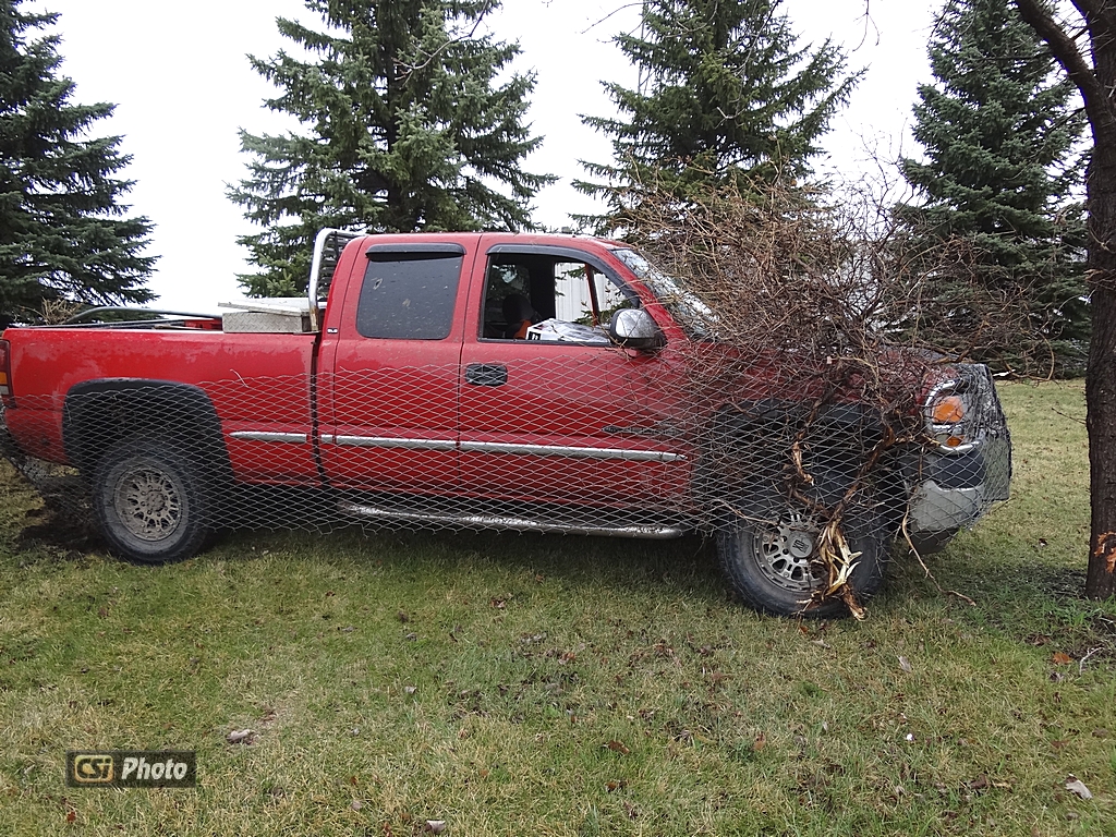 Truck leaps tracks, crashes into Zonta Park. More CSi Pixs at Facebook