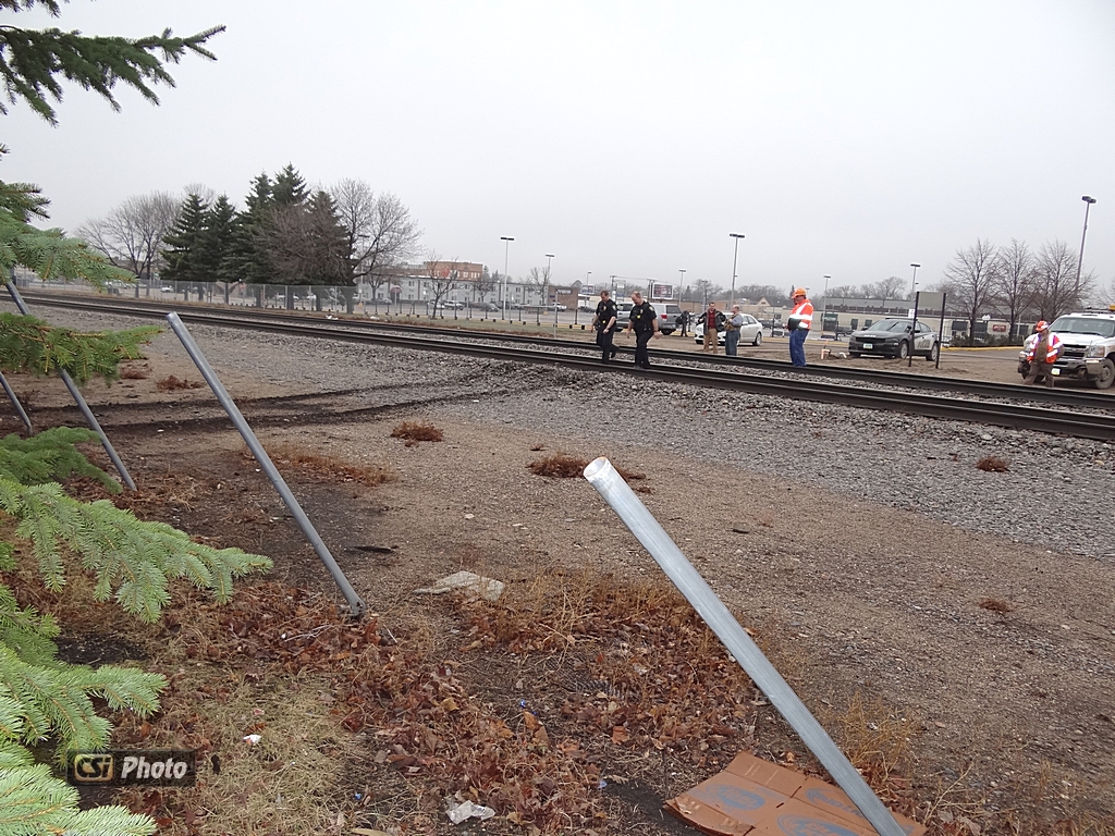 Truck leaps tracks, crashes into Zonta Park. More CSi Pixs at Facebook