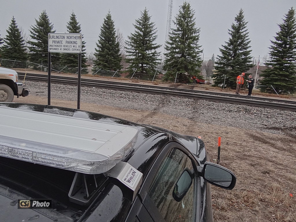 Truck leaps tracks, crashes into Zonta Park. More CSi Pixs at Facebook